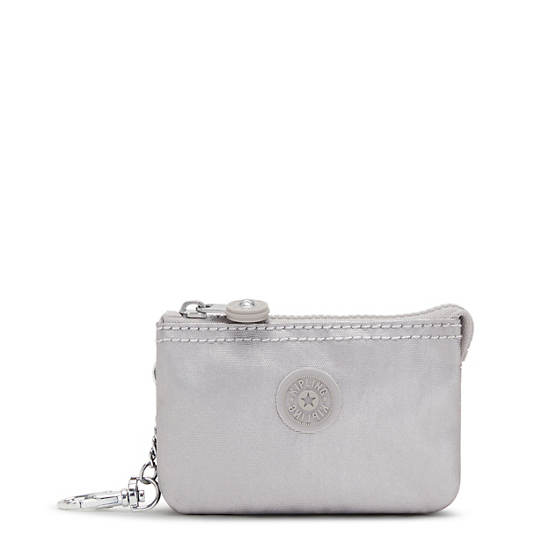 Kipling Creativity Mini Metallic Pouch Keychain Väska Silver | SE 1114WN